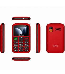 Teléfono móvil qubo p-186rd 4g para personas mayores/ rojo