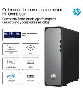 HP OmniDesk Slim Desktop S03-0020ns PC Intel® Core™ i3 i3-14100 8 GB DDR5-SDRAM 512 GB SSD FreeDOS Torre Plata