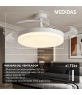 3nod - ventilador de techo con luz led concept ova motor dc 6 velocidades control remoto.
