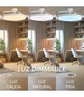 3nod - ventilador de techo con luz led concept ova motor dc 6 velocidades control remoto.