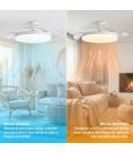 3nod - ventilador de techo con luz led concept ova motor dc 6 velocidades control remoto.