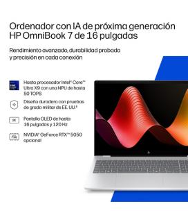 Portátil hp omnibook 7 ia 16 - bh0006ns ultra 7 - 356h 16 pulgadas 32gb - ssd 1tb - aluminio - w11