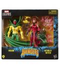 Pack 2 figuras marvel legends series earth's mightiest heroes avengers vision & scarlet witch