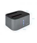 TooQ TQDS-805G base de conexión para disco duro USB 3.2 Gen 1 (3.1 Gen 1) Type-B Aluminio