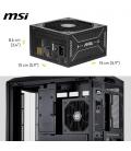Fuente alimentacion msi mag a750gls pcie5 gaming atx 750w