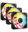 Ventilador caja corsair rs120 - r gaming argb 3x 120mm negro