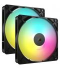 Ventilador caja corsair rs140 gaming argb 2x 140mm negro