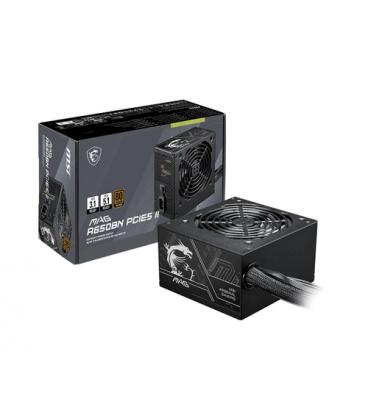 Fuente alimentacion msi mag a650bn pcie5 ii gaming atx 650w