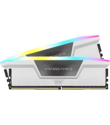 Memoria ram ddr5 32gb 2x16gb corsair vengeance rgb white - 6000mt - s - pc5 - 48000 - cl30