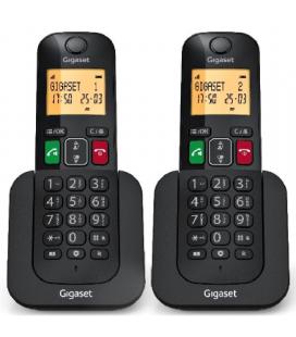 Teléfono inalámbrico gigaset elemental 400 duo/ negro