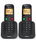 Teléfono inalámbrico gigaset elemental 400 duo/ negro