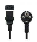 Cable alimentación cpu nanocable 10.22.0102-l2/ cee7 macho - c13 hembra/ 2m/ negro