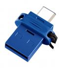 Memoria usb tipo a - usb tipo c verbatim storengo 64gb azul