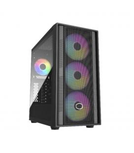 Caja ordenador gaming cooler master masterbox 600 atx argb cristal templado negra