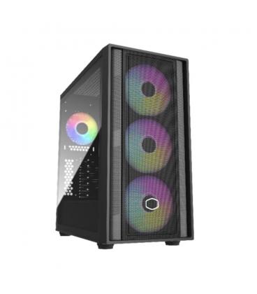Caja ordenador gaming cooler master masterbox 600 atx argb cristal templado negra