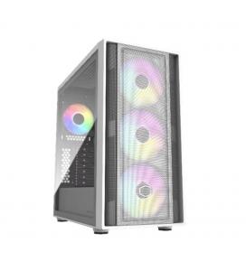 Caja ordenador gaming cooler master masterbox 600 atx argb cristal templado blanco