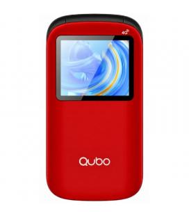 Teléfono móvil qubo p-190rd 4g para personas mayores/ rojo