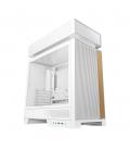 Caja ordenador gaming deepcool cl660 atx argb cristal templado blanca y madera