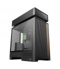 Caja ordenador gaming deepcool cl6600 wh atx rgb cristal templado negra y madera