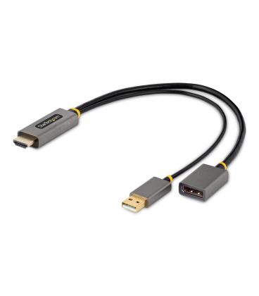 Adaptador hdmi a displayport - usb tipo a startech 0.30m - macho - macho - hembra - gris