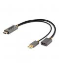 Adaptador hdmi a displayport - usb tipo a startech 0.30m - macho - macho - hembra - gris