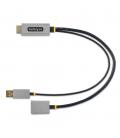 Adaptador hdmi a displayport - usb tipo a startech 0.30m - macho - macho - hembra - gris