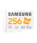 Tarjeta memoria micro sd samsung 256gb sonic pro plus clase 10 u3 v30 a2 + adaptador sd