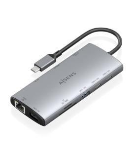 Docking usb tipo-c aisens asuc-10p050-gr/ 1xdisplayport/ 1xhdmi 4k/ 1xrj45/ 2xusb/ 2xusb tipo-c/ 1xusb tipo-c pd/ 1xlector de