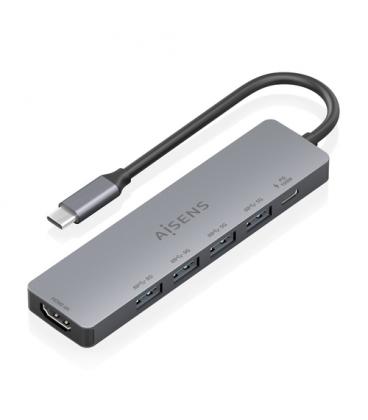 Docking usb tipo-c aisens asuc-6p047-gr/ 1xhdmi 4k/ 4xusb/ 1xusb tipo-c pd/ gris