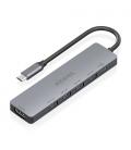 Docking usb tipo-c aisens asuc-6p047-gr/ 1xhdmi 4k/ 4xusb/ 1xusb tipo-c pd/ gris