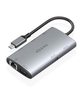 Docking usb tipo-c aisens asuc-7p049-gr/ 2xhdmi 4k/ 1xrj45/ 2xusb/ 1xusb tipo-c/ 1xusb tipo-c pd/ gris