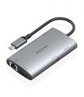 Docking usb tipo-c aisens asuc-7p049-gr/ 2xhdmi 4k/ 1xrj45/ 2xusb/ 1xusb tipo-c/ 1xusb tipo-c pd/ gris