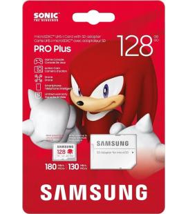 Tarjeta memoria micro sd samsung 128gb sonic pro plus clase 10 u3 v30 a2 + adaptador sd