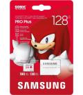 Tarjeta memoria micro sd samsung 128gb sonic pro plus clase 10 u3 v30 a2 + adaptador sd