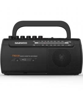 Radio cassete daewoo dw1108/ con cable/ a pilas/ negra