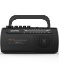 Radio cassete daewoo dw1108/ con cable/ a pilas/ negra