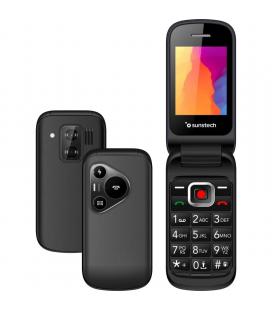 Teléfono móvil sunstech celt24 para personas mayores/ negro