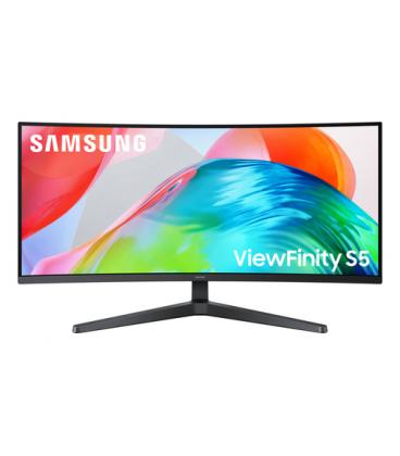 Monitor profesional ultraparonámico curvo samsung viewfinity s5 s34h550gau 34'/ uwqhd/ negro