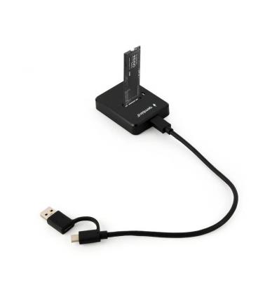 Gembird estación ssd usb type-c m.2 sata y nvme