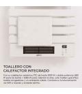 Yoevu - radiador toallero eléctrico con calefactor 500 - 1500w blanco