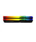 Memoria ram ddr5 64gb 2x 32gb kingston - 6000mt - s - pc5 - 48000 - fury beast rgb - cl36 - 1.35v