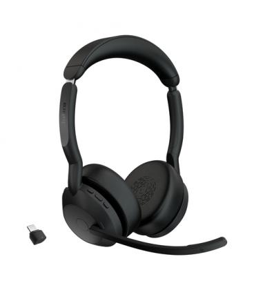 Auriculares jabra evolve2 55 uc stereo inalambrico negro
