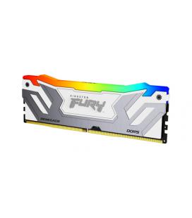 Memoria ram ddr5 24gb kingston - 8400mt - s - fury renegade rgb - cl40 - blanca - plata