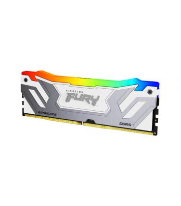 Memoria ram ddr5 24gb kingston - 8400mt - s - fury renegade rgb - cl40 - blanca - plata