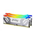 Memoria ram ddr5 48gb 2x24gb kingston - 8400mt - s - fury renegade rgb - cl40 - blanca - plata