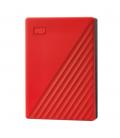 Disco duro externo hdd wd western digital 6tb my passport 2.5 pulgadas usb 3.2 rojo