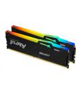 Memoria ram ddr5 64gb 2x 32gb kingston - 5600mt - s - pc5 - 44800 - fury beast rgb - cl36 - negro