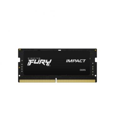Memoria ram ddr5 16gb 2x 8gb kingston - 4800mt - s - pc5 - 38400 - fury impact - cl38 - 1.1v - sodimm