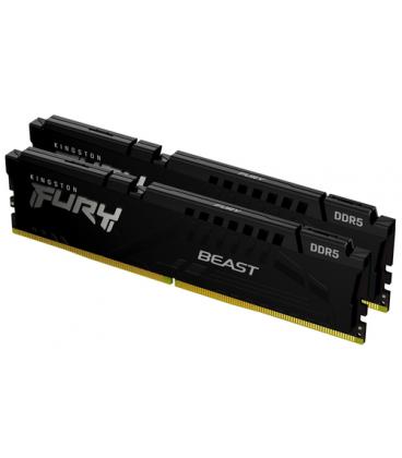 Memoria ram ddr5 16gb 2x 8gb kingston - 6000mt - s - pc5 - 48000 - fury beast - cl30 - 1.35v