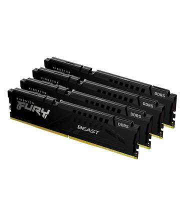 Memoria ram ddr5 128gb 4x 32gb kingston - 5600mt - s - pc5 - 44800 - fury beast - cl40